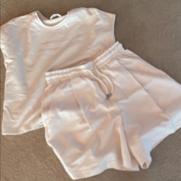 Zara White Tank Top and Shorts Set - Picture 1 of 7
